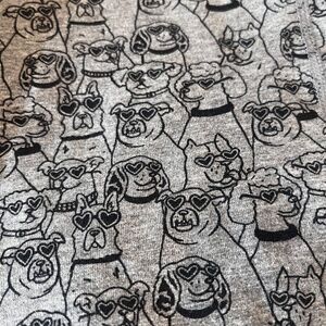 NWT BOBS for Sketchers Puppy Dog Heart Eyes Grey and Black Leggings Size XS